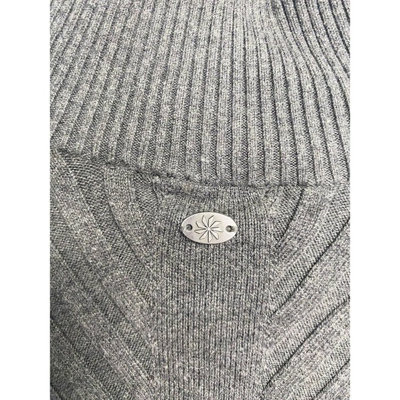 Athleta Women’s Ribbed Knit 1/4 Zip Mock Neck Sweater Dress Grey‎ Size XS - Picture 6 of 6